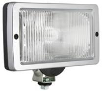 WESEM 0660.43210Cr. Ködfényszóró nagy tégla, KESKENY fekete műanyag házzal, króm kerettel, fehér üveggel, H3 izzó nélkül (Hella Jumbo) 241x135mm, mag. talppal: 175mm, vast. : 90mm (0660.43210Cr) - szervizfe