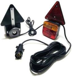  ! ! ! ÚJDONSÁG! ! ! - Vendéglámpa pár mágnestalpas felfogatással (2db utánfutó hátsólámpa, 6, 5m vezeték, 7pólusú műanyag csatlakozó dugó, +háromszögprizma) (L1070-Z)