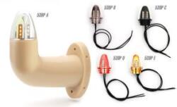 WAS ! ! ! AKCIÓ! ! ! a készlet erejéig - Viking szélességjelző (drapp) 12/24V LED-es Piros/Fehér/Sárga 90fokos rövid karos JOBB oldal 150mm kinyúlás (539P(A)-W75.1) (539P(A)-W75.1) - szervizfelszereles