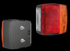 WESEM ! ! ! ÚJDONSÁG! ! ! - Utánfutó Hátsólámpa - ÚJ TÍPUS - 3 kamrás, BAL/JOBB oldal, rendszám megvilágítással 107x99mm, vast. : 54mm - LT4.52100 (WES0384: csak búra) (LT4.52100) - szervizfelszereles