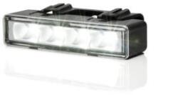 WAS W85, -ös tipuscsalád. 705. Vékony, lapos, téglalap alaku univerzális NAPPALI MENETFÉNY lámpa, -fém tartókengyellel. 12-24V, -os kivitel 334 Lumen. Méretei: 146, 5x32, 8x50mm, -tartóval38mm. Vízállóság
