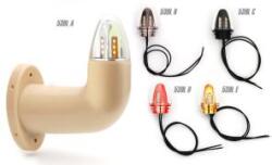 WAS ! ! ! AKCIÓ! ! ! a készlet erejéig - Viking szélességjelző (drapp) 12/24V LED-es Piros/Fehér/Sárga 90fokos rövid karos BAL oldal 150mm kinyúlás (539L(A)-W75.1) (539L(A)-W75.1) - szervizfelszereles