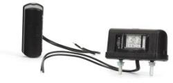 WAS Rendszám megvilágítás FEKETE 12-24V kis tégla alakú 2LED-es 83x31mm, mag. : 39mm, csavartáv. : 44mm (244-W52) (244-W52)