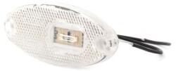 WAS Szélességjelző 12V/24V ovális alakú fehér 2 ledes szélén 120mm x 46mm (309p) (309p-W65) - szervizfelszereles