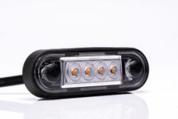 Fristom Külső dekor világítás 4 LED-es tiszta üveges SÁRGA, 12-36V, 84x28 SÁRGA (FT-073ZLED) - szervizfelszereles