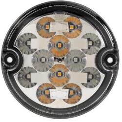 Dasteri Hátsólámpa kerek 12LED-es 3 funkciós (hj. +fék+index) kristályos búrás, 9-33V átm. : 95mm, vast. : 31mm, furattáv. : 80mm - DSL-210STDL (DSL-210STDL) - szervizfelszereles