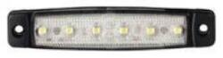 Dasteri Szélességjelző Fehér 6 LED-es lapos 12V, 96mm x 20mm, vast. : 6, 4mm, furattáv. : 86mm - 560-0.07/12 (560-0.07/12) - szervizfelszereles