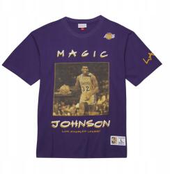 Mitchell & Ness Nba Heavyweight póló La Lakers Ervin "Magic" Johnson XXL (TCRW6611-LALYYEJSPURP)
