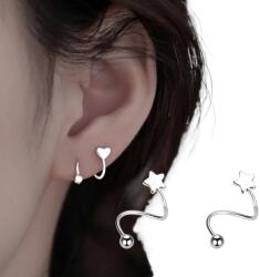  Beautiful Ezüst Fülbevaló Strassz Női Klasszikus
