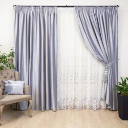 Hiko Set 2 draperii gri Hiko catifea Comfy Steel Grey, cu rejansa (10012943)
