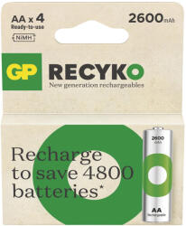 GP Batteries Recyko AA akkumlátor 2600mah (270AAHCR-TLB4)