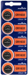 Murata CR1632 Murata lítium elem, 5 db (BMU16325BL)