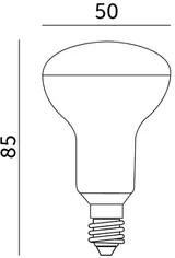 spectrumLED R50 5W E14 400 lumen LED reflektorizzó, melegfehér 2évG KOBI-001352 (KOBI-001352)