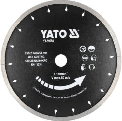 TOYA YT-59956 Kerámiához és kemény csempéhez nedves vágókorong 250 x 25, 4 x 2, 1 mm 6150 Rpm (YT-59956)