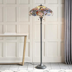 Endon Lighting klasszikus tiffany állólámpa sullivan sötétbarna sokszínű end64323 (64323)
