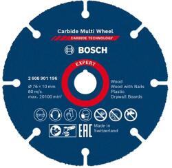 Bosch Disc de taiere pentru metal/otel BOSCH Expert Carbide Multi Wheel, 76 x 10 mm, carbura, albastru Disc de taiere