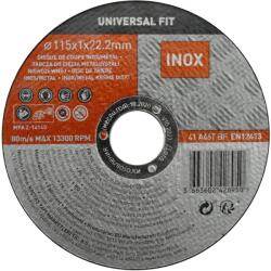 Universal Fit Disc taiere inox metal Universal Fit, 115 x 22.2 mm, negru Disc de taiere