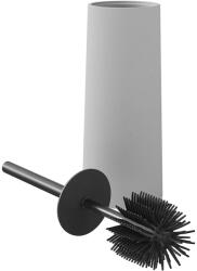 GOODHOME Perie WC cu suport Elland GOODHOME, 11.4 x 42.5 cm, beton si otel inoxidabil, gri