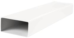 VENTS Tubulatura rectangulara PVC, 60 x 120 mm, 1 m, alb