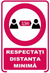 PROTEK Indicator "Respectati Distanta Minima", 20X20 cm