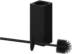 GOODHOME Perie WC cu suport Elland GOODHOME, 10 x 44.7 cm, polipropilena si otel, negru
