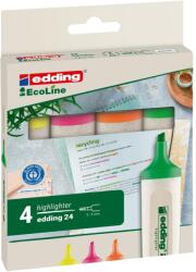 edding Set markere EDDING E24 EcoLine, 2-5 mm, 4 bucati, multicoloraEcoLine
