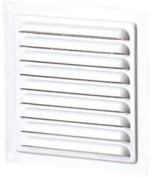 VENTS Grila pentru ventilatie cu plasa insecte, otel, 200 x 200 mm, alb
