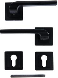 ASSA ABLOY Set manere, rozete cilindru, aluminiu, negru, usi de interior Yale Siena