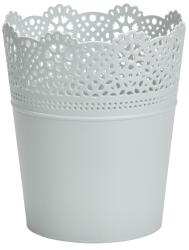 GoodHome Ghiveci din plastic, alb, forma rotunda, 18 cm diametru GoodHome