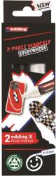 edding Set markere EDDING 6900 X-Press Yourself, 2-10 mm, alb si negru, 2 bucati