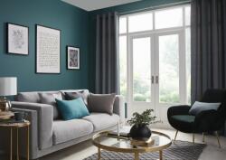 GOODHOME Draperie Digga, albastru, 140 x 260 cm GoodHome