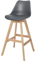 GOODHOME Scaun bar GOODHOME Pitaya, 43.5 x 50.5 x 100.5 cm, gri inchis