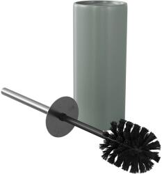GOODHOME Perie WC cu suport Koros GOODHOME, 11 x 45 cm, ceramica si otel, gri