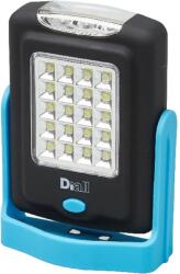 DIALL Lanterna LED cu functie dubla DIALL, 3 LED 15 lumeni si 20 LED 220 lumeni, IP20, 3xAAA, negru/albastru