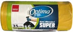 SANO Saci menajeri SANO Optima, 15 bucati, 35 l, galben