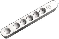 JACOBSEN Prelungitor JACOBSEN, 6 prize Schuko, alb/gri
