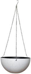 Verve Ghiveci suspendat, din plastic, alb, forma rotunda, 33 cm diametru Verve