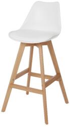 GOODHOME Scaun bar GOODHOME Pitaya, 43.5 x 50.5 x 100.5 cm, alb