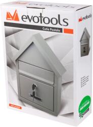 Evotools Cutie postala, casuta cu capac, gri, 230 x 301 x 80 mm