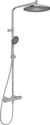 Hansa Aurelia - Set de duș cu termostat, diametru 30 cm, 3 jeturi, oțel periat 4719910380 (4719910380)