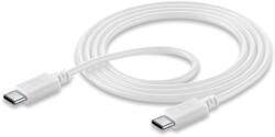Cellularline Кабел Cellularline - 6978, USB-C/USB-C, 1.2 m, бял (USBDATAC2C5A1MW)