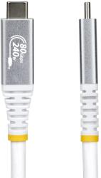 StarTech USB 4.0 Type C Összekötő Fehér 50cm CC50CM80GUSB4CABLEW (CC50CM80GUSB4CABLEW)