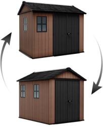 Keter Newton Plus wide 9x7, 5 barna kerti ház padlóval (261860)