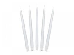 Deco Kúpos gyertya, Fehér, 10 db/szett (SKMAT-008)