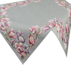 Eurofirany Magnólia virágmintás gobelin asztalterítő Szürke 100x100 cm +/-5% (HS416100)