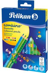 Pelikan Combino Színes ceruza készlet, lakkozott, háromszögű, 12 darab/szett (811194)