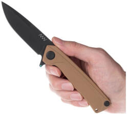 ANV Z100 DLC Black / Plain edge, G10 Coyote / Liner Lock zsebkés