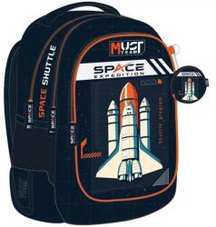 Luna Splendida Luna: Must Team űrhajós lekerekített 3 rekeszes iskolatáska, hátizsák 32x18x43cm