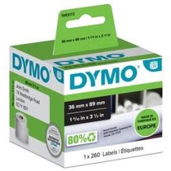 DYMO Etikett, LW nyomtatóhoz, tartós, 36x89 mm, 260 db etikett, DYMO (GD1983172) - tutitinta