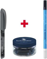 Schneider Easy Pen, Sötétszürke + Tollbetét 30 db/tégely + Corry tinta eltávolító toll